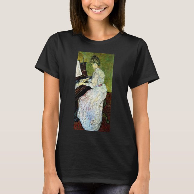 Marguerite Gachet am Piano von Vincent van Gogh T-Shirt (Vorderseite)