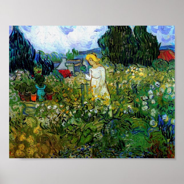 Marguerite Gachet im Garten Van Gogh Kunstvoll wan Poster (Vorne)