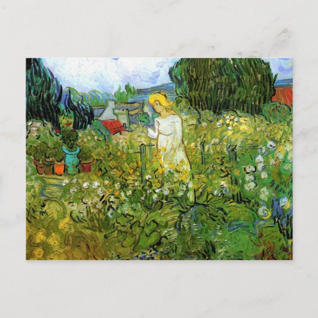 Marguerite Gachet im Garten von van Gogh Postkarte (Vorderseite)