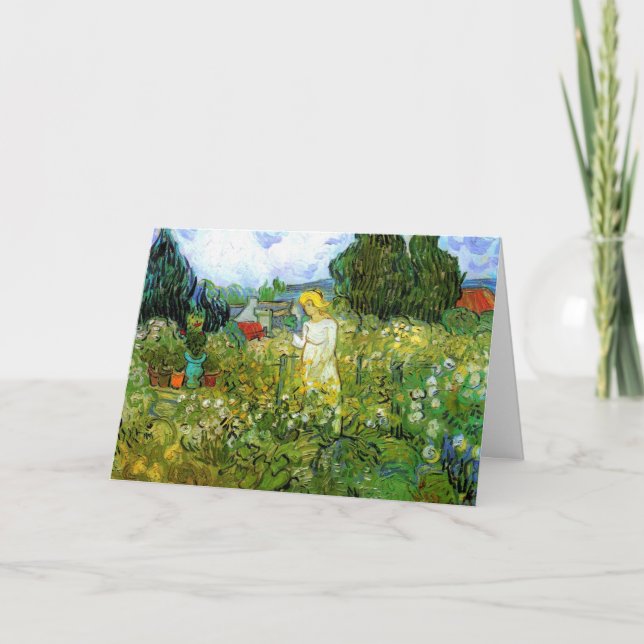 Marguerite Gachet in Garden von Vincent van Gogh Karte (Vorderseite)