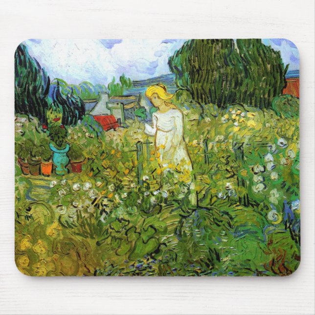 Marguerite Gachet in Garden von Vincent van Gogh Mousepad (Vorne)