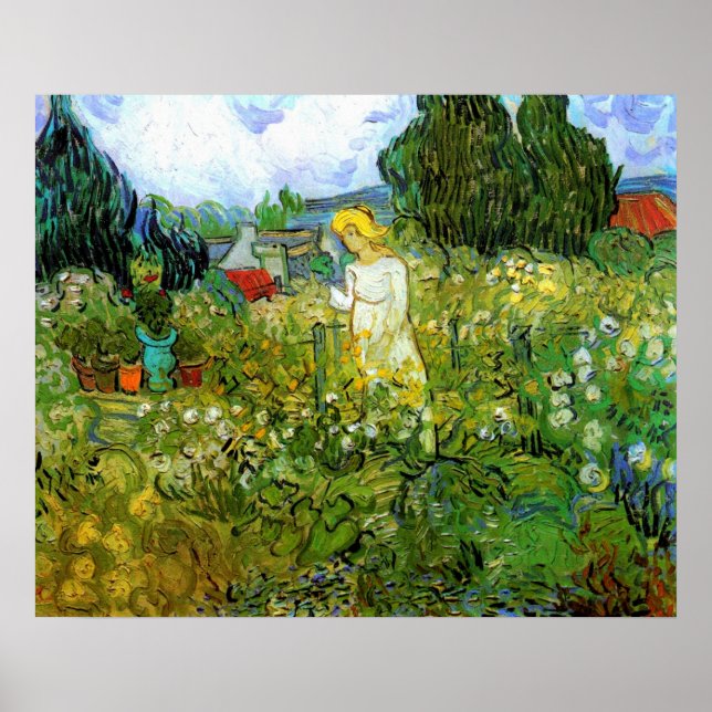 Marguerite Gachet in Garden von Vincent van Gogh Poster (Vorne)