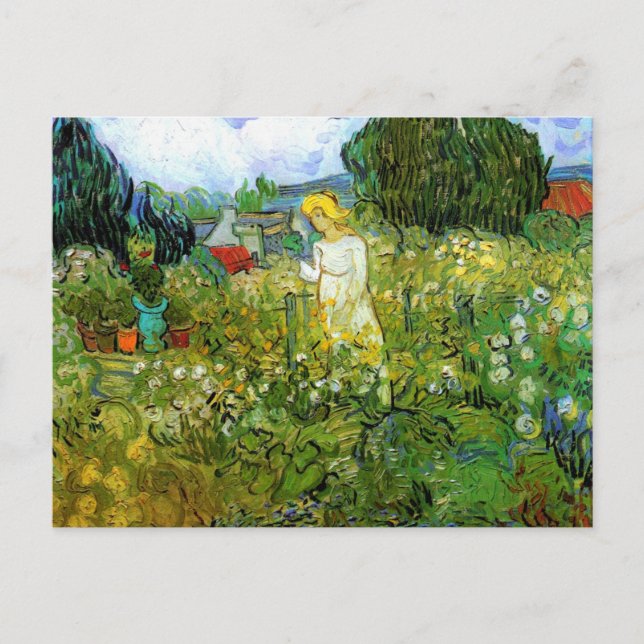Marguerite Gachet in Garden von Vincent van Gogh Postkarte (Vorderseite)