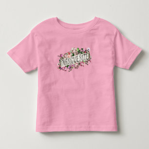Marguerite Name Vintage Florales Banner Süß und Mä Kleinkind T-shirt