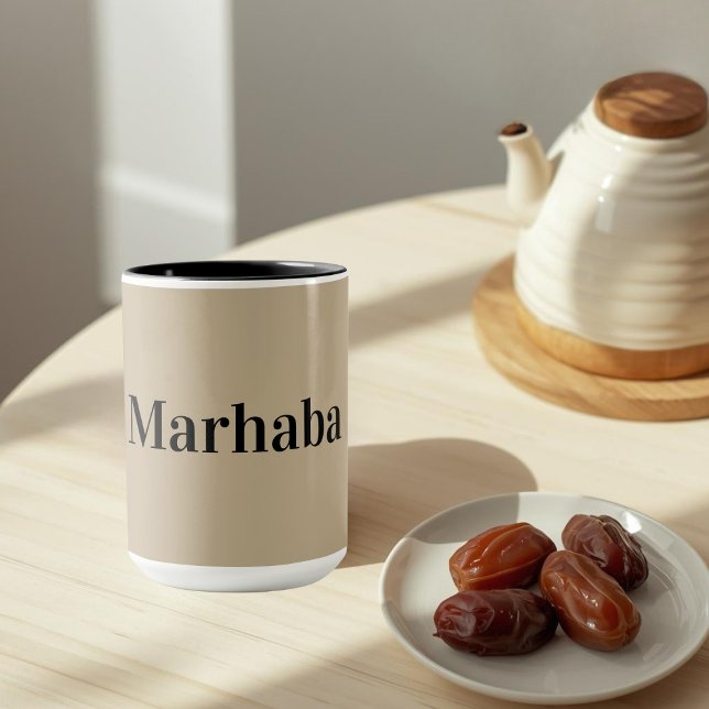 Marhaba  - simple   Arabic greeting Tasse (Von Creator hochgeladen)