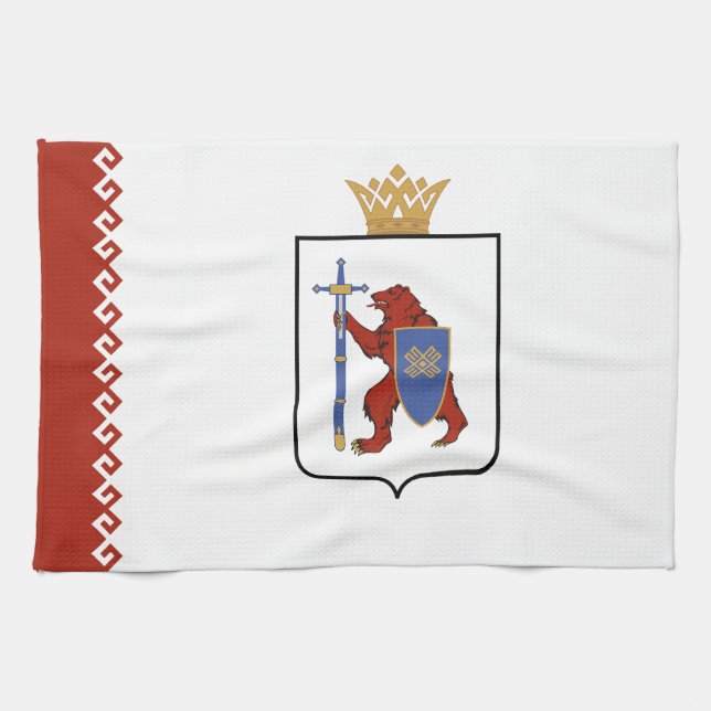 Mari El Flag Geschirrtuch (Horizontal)