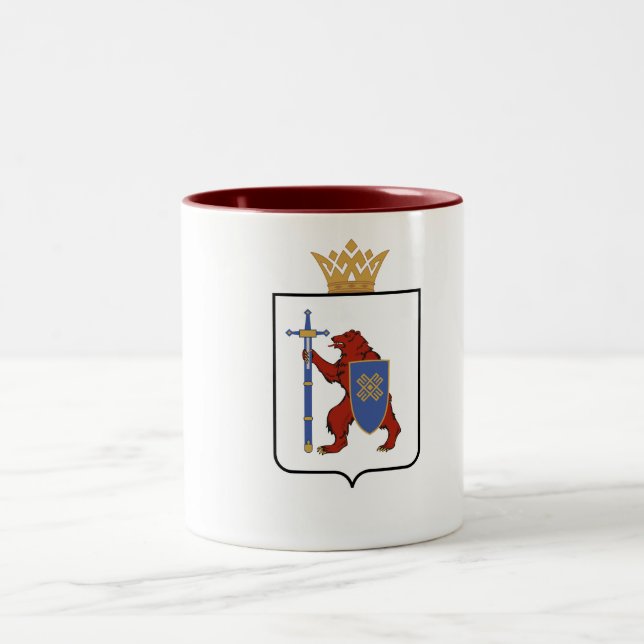 Mari El Flag Zweifarbige Tasse (Mittel)