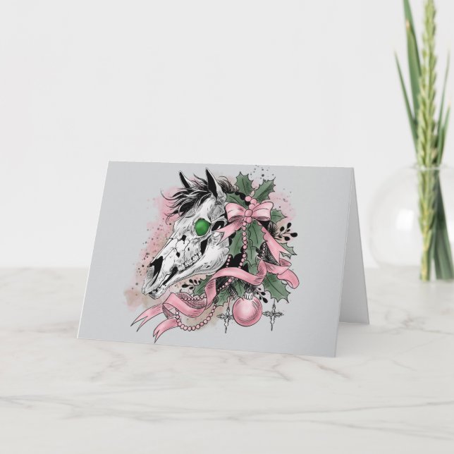 Mari Lwyd Karte (Vorderseite)