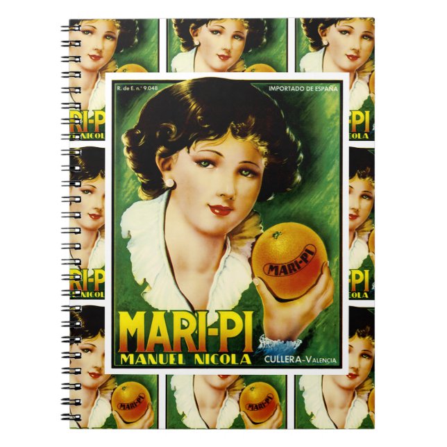 Mari Pi Orange Label Multiprint Notizblock (Vorderseite)