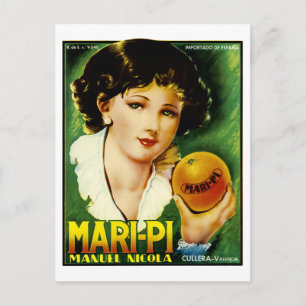 Mari Pi Orange Postkarte