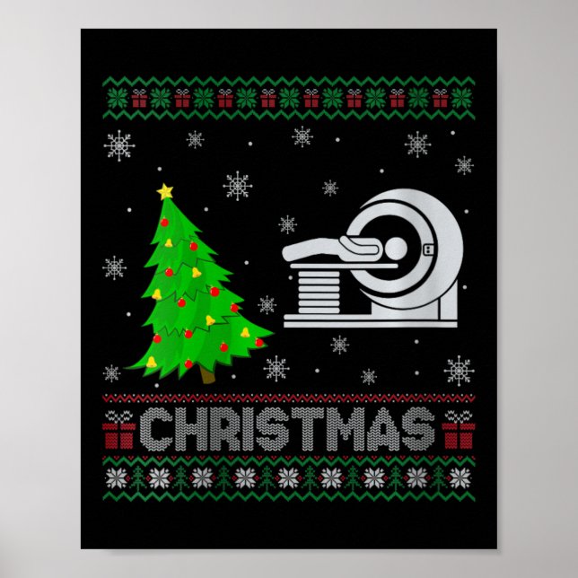 Mari Tech Xmas Tree Lighting Ugly Christmas Poster (Vorne)