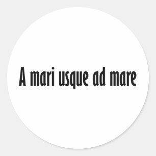 Mari usque ad mare runder aufkleber