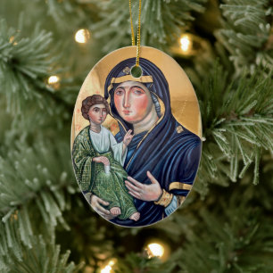 Maria Advocata Nostra Ikone Keramik Ornament