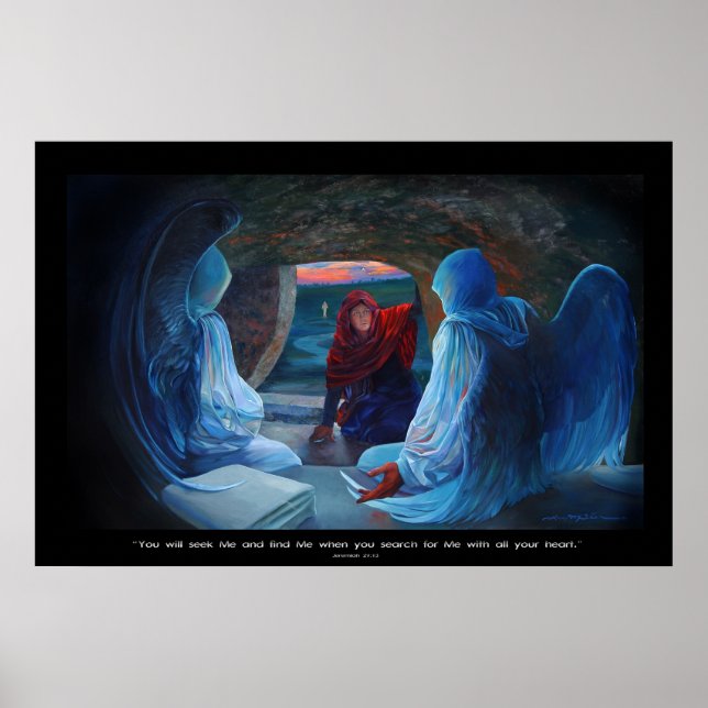 Maria am Grab Christi Poster (Vorne)