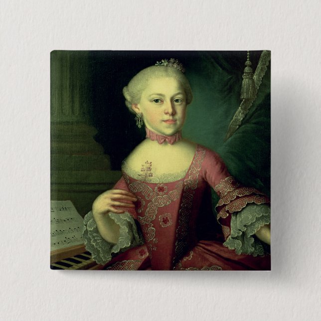Maria Anna Mozart, angerufen 'Nannerl Button (Vorderseite)