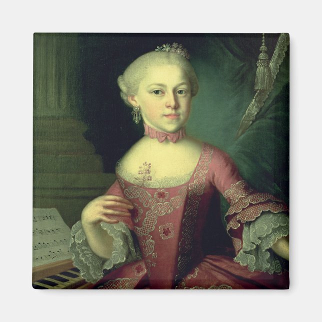 Maria-Anna Mozart, genannt "Nannerl" Magnet (Vorne)