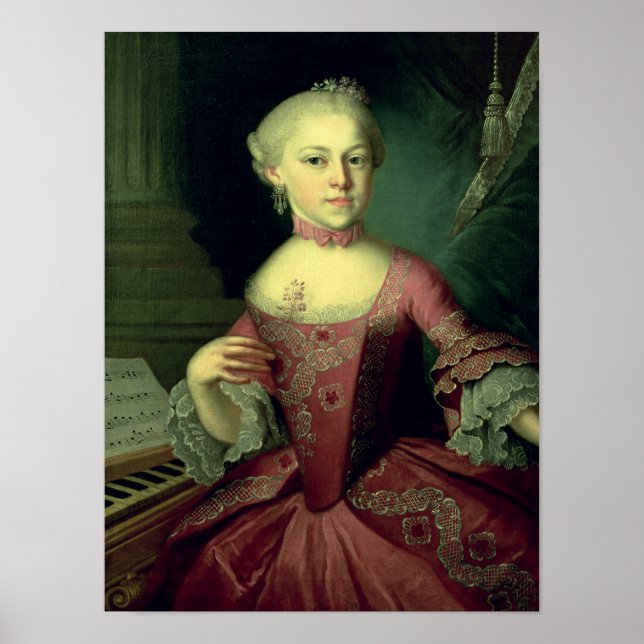 Maria-Anna Mozart, genannt "Nannerl" Poster (Vorne)