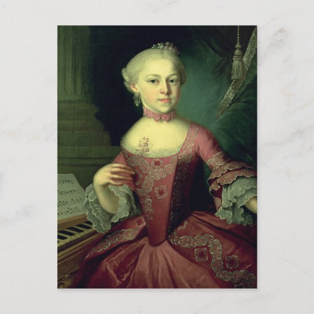 Maria-Anna Mozart, genannt "Nannerl" Postkarte (Vorderseite)