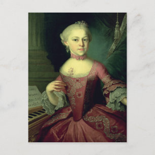Maria-Anna Mozart, genannt "Nannerl" Postkarte