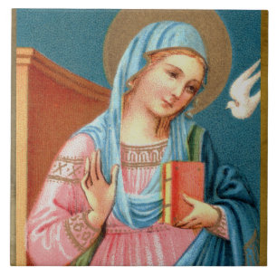 Maria, aus F. Lippis Verkündigung (Detail; M 038) Fliese