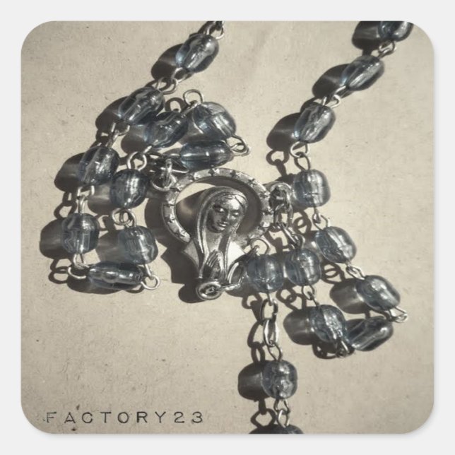 Maria beads quadratischer aufkleber (Vorderseite)