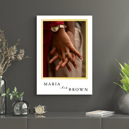 "Maria & Brown" Moderne Minimalistische Hochzeit | Einladung
