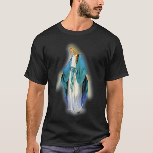 Maria, gesegnete katholische Mutter T-Shirt (Vorderseite)