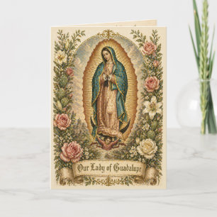 Maria Guadalupe Katholische Gebetsblume Dankeskarte