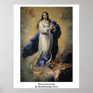 Maria Immaculata durch Murillo Esteban Perez Poster