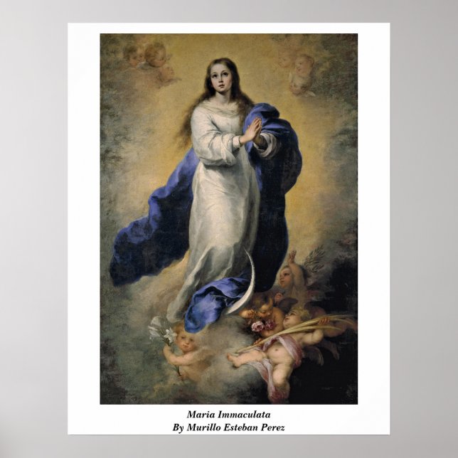 Maria Immaculata von Murillo Esteban Perez Poster (Vorne)