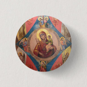 Maria, Jesus und Engel Button