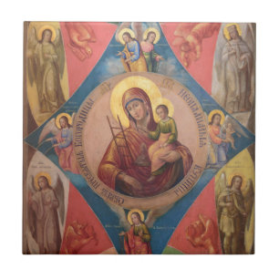 Maria, Jesus und Engel Fliese