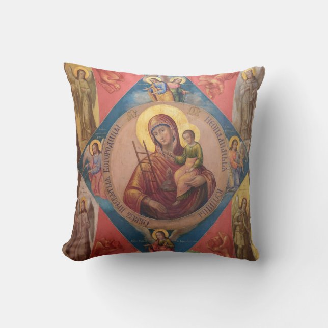 Maria, Jesus und Engel Kissen (Vorderseite)