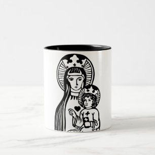 Maria & Jesus Zweifarbige Tasse