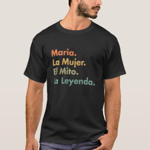 Maria La Mujer El Mito La Leyenda (auf Spanisch) V T-Shirt