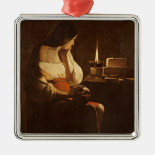 Maria Magdalena mit einem Nachtlicht, 1630-35 Ornament Aus Metall