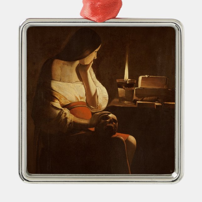 Maria Magdalena mit einem Nachtlicht, 1630-35 Ornament Aus Metall (Vorne)