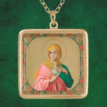 Maria Magdalene als Myrrhussitin (ORX 01) Vergoldete Kette<br><div class="desc">In der östlichen Orthodoxie wurde die heilige Maria Magdalene nie mit der heiligen Maria von Bethany, der Schwester von SS, verwechselt. Martha und Lazarus, noch mit der "sündigen Frau", die Jesus in Luke 7:36-50 sündigt. Daher wurde sie weder als reformierte Prostituierte betrachtet noch als solche betrachtet. Stattdessen wurde sie als...</div>