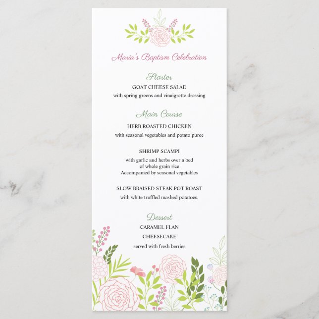 Maria Menu Menükarte (Vorderseite)