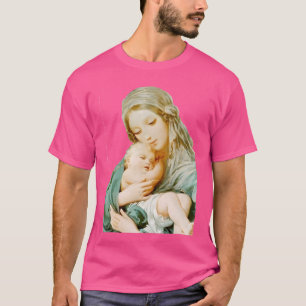 Maria mit dem Jesus-Baby, das in ihren Armen schlä T-Shirt
