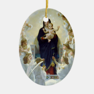 Maria mit Engeln - Regina Angelorum Keramikornament