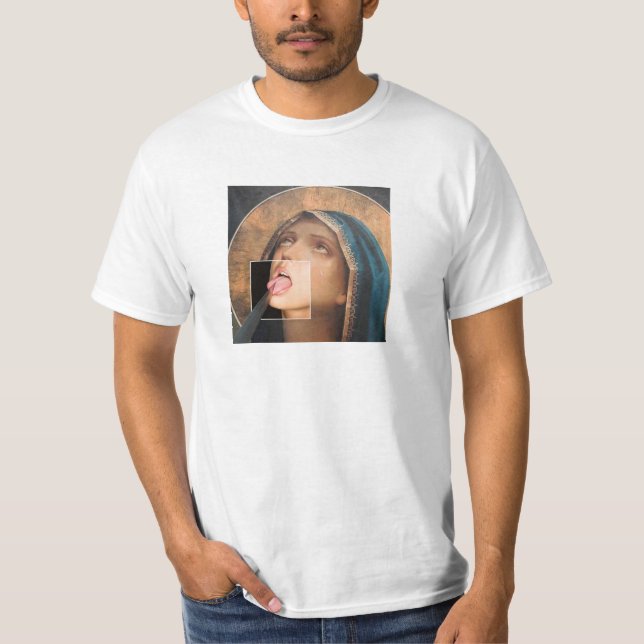 Maria mit Messer T-Shirt (Vorderseite)