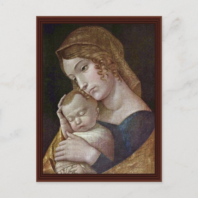 Maria mit schlafendem Kind von Andrea Mantegna Postkarte (Vorderseite)