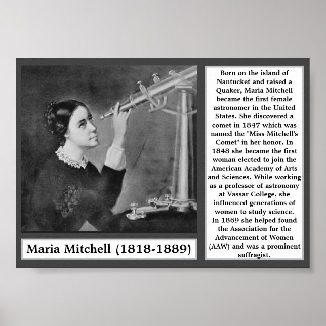 Maria Mitchell Astronomer Suffragist Scientist Poster (Vorne)