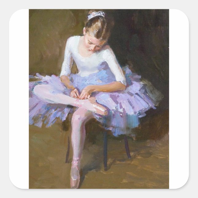 Maria Molodykh, 2007 Ballerina Quadratischer Aufkleber (Vorderseite)
