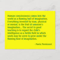 Maria Montessori Quote Nr. 4 Post Card