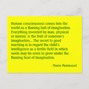 Maria Montessori Quote Nr. 4 Post Card Postkarte