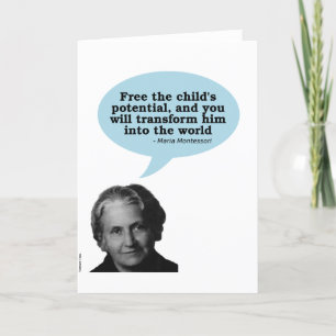 Maria montessori Zitat Karte