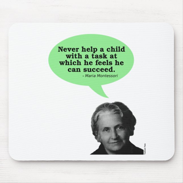 Maria Montessori-Zitat Mousepad (Vorne)
