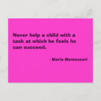 Maria Montessori Zitat Nr. 6 Postkarte